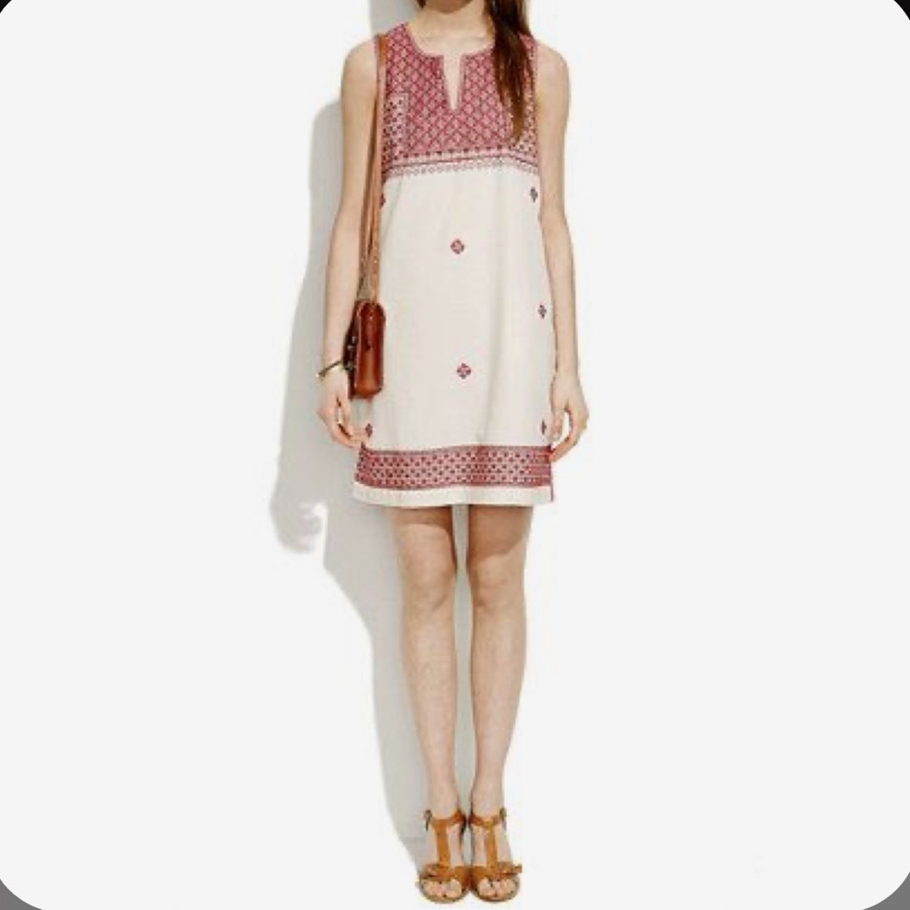 Madewell Criss Cross Mosaic Shift Dress